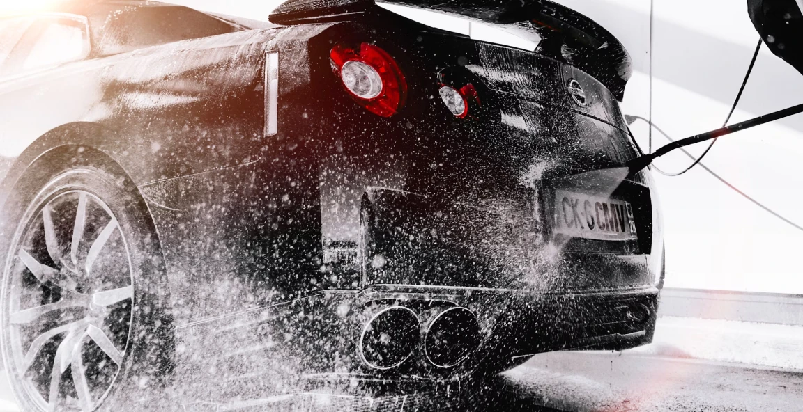 image of car getting washed